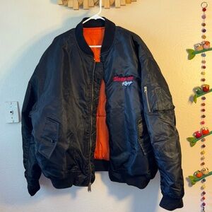 Vintage Snap On Racing Jacket men's XXL Semi shiny black insulated zipper pocket